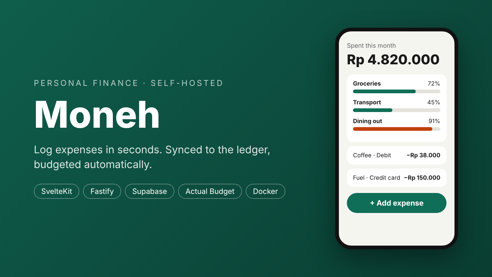 Moneh: Personal Finance Tracker & API Gateway